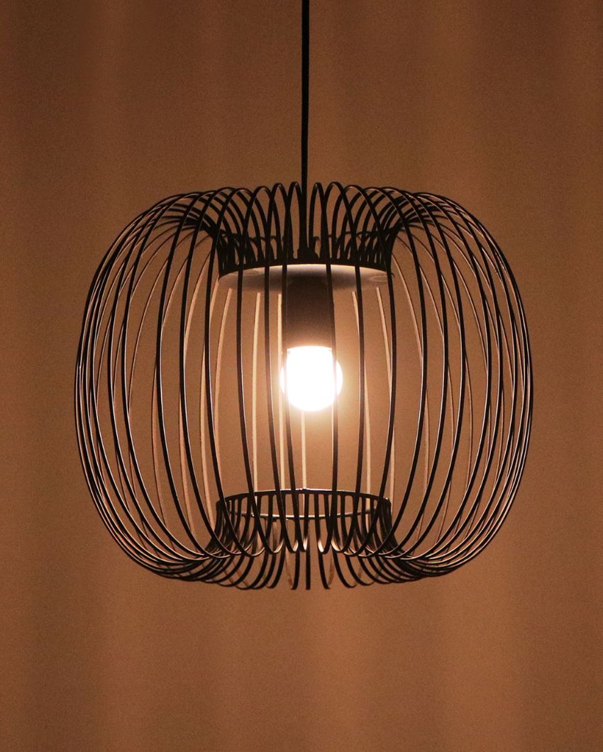 Zura Bubble Pressed Hanging Lamp Black