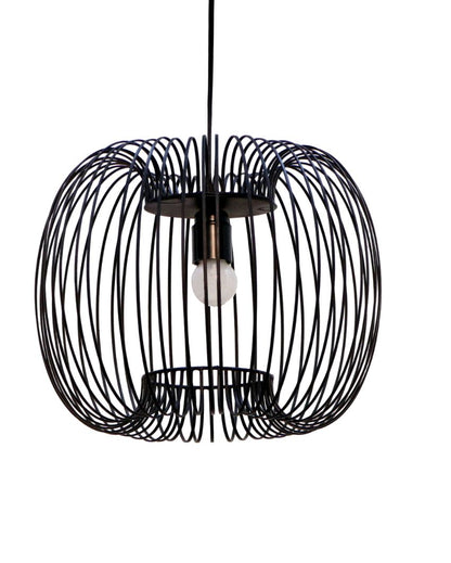 Zura Bubble Pressed Hanging Lamp Black