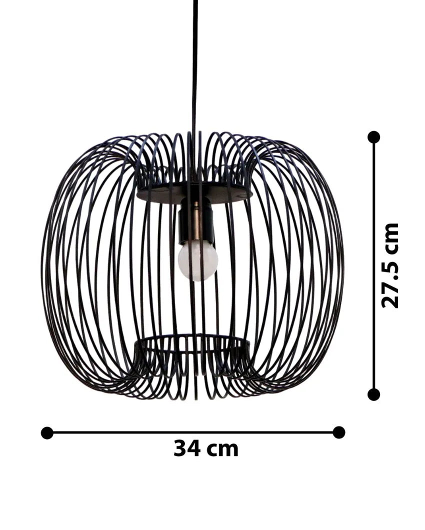 Zura Bubble Pressed Hanging Lamp Black