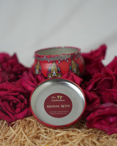 Bridal Rose Scented Jar Candle | 7.6 x 5.1 cm / 3 x 2 inches