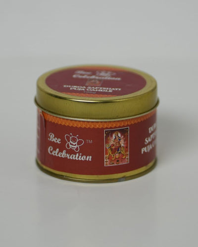 Durga Saptshti Puja Scented Jar Candle with Puja Kit | Single | 7.6 x 5.1 cm / 3 x 2 inches