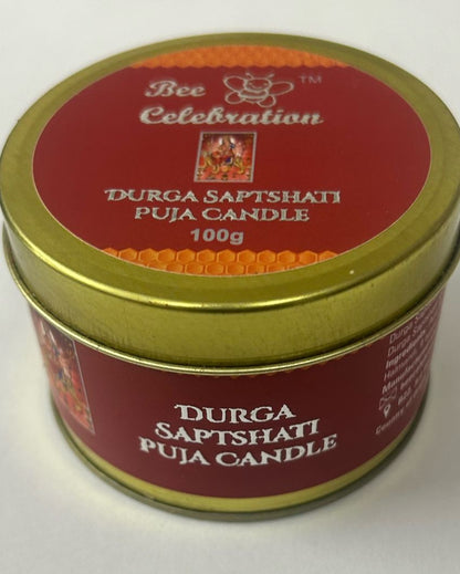 Durga Saptshti Puja Scented Jar Candle with Puja Kit | Single | 7.6 x 5.1 cm / 3 x 2 inches