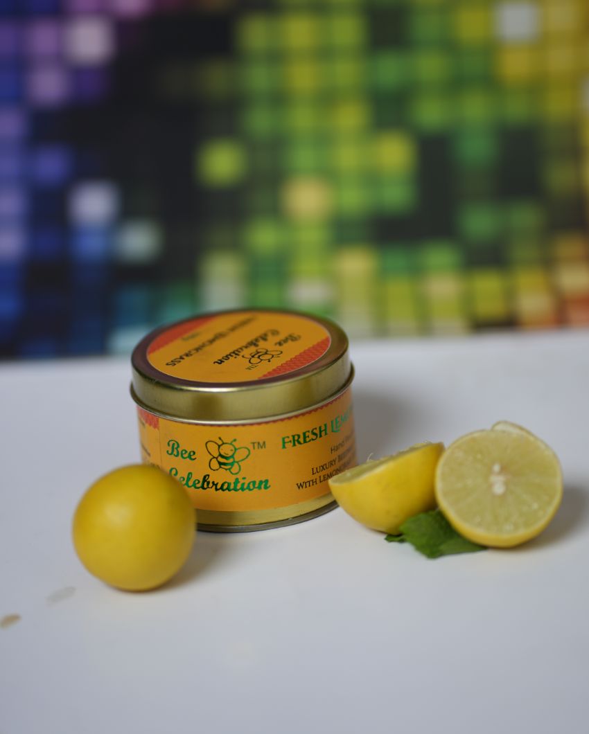 Fresh Lemongrass Scented Jar Candle | 7.62 x 5.08 cm / 3 x 2 inches