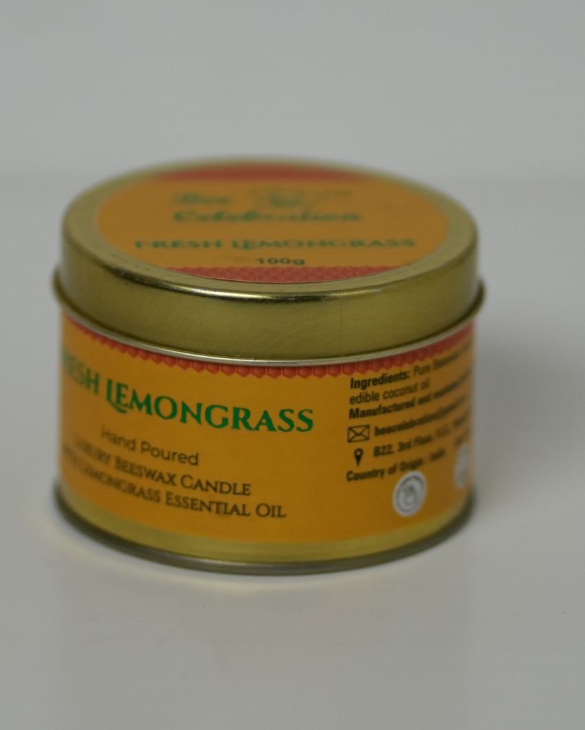 Fresh Lemongrass Scented Jar Candle | 7.62 x 5.08 cm / 3 x 2 inches