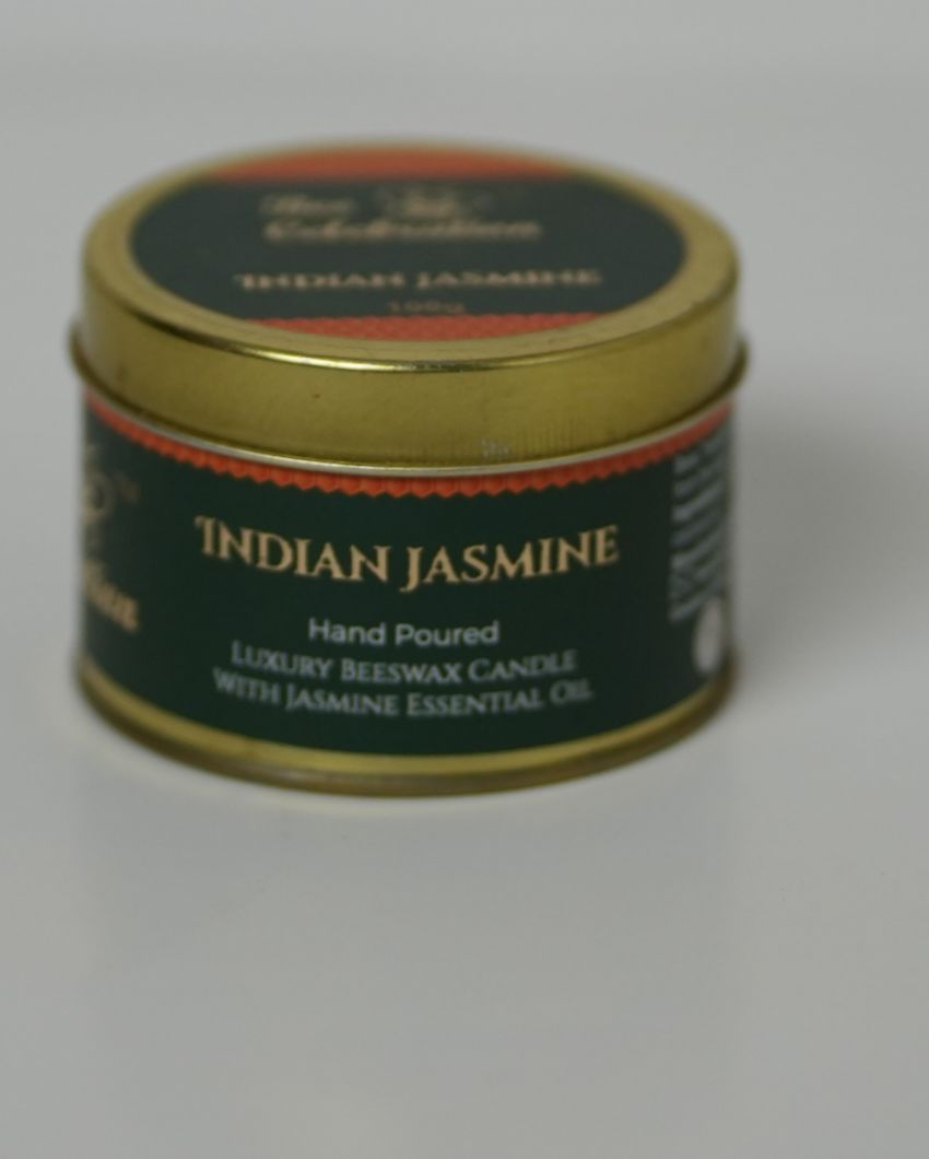 Indian Jasmine Scented Jar Candle | 7.6 x 5.1 cm / 3 x 2 inches