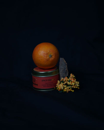 Spicy Orange Scented Jar Candle | 7.6 x 5.1 cm / 3 x 2 inches