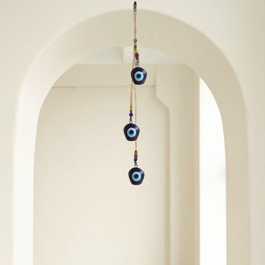 3 Bells Iron Wall Hanging Evil Eye