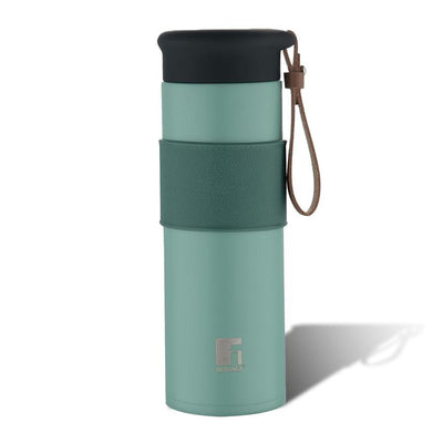 Walking Mountain Mist Thermosteel Hot and Cold Double Walled White Flask | 3 x 8 inches