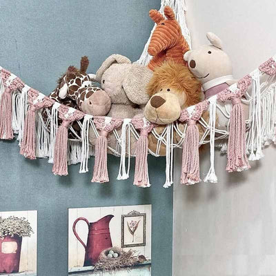 Modern Stuffed Animal Toy Hammock | Hanging Cotton Organizer Storage | Wall Shelf Default Title