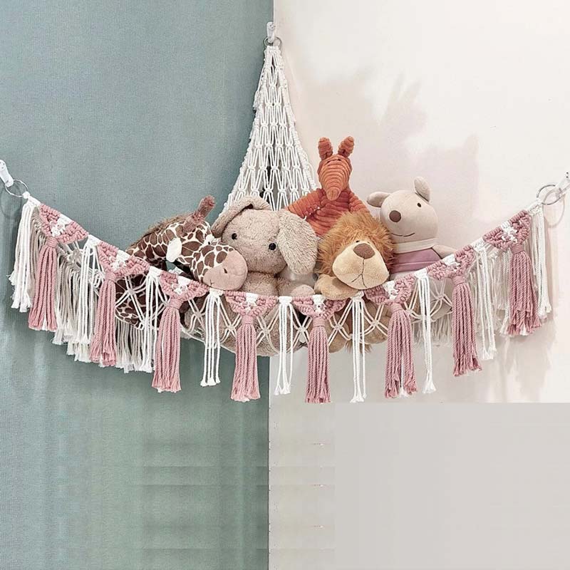 Modern Stuffed Animal Toy Hammock | Hanging Cotton Organizer Storage | Wall Shelf Default Title