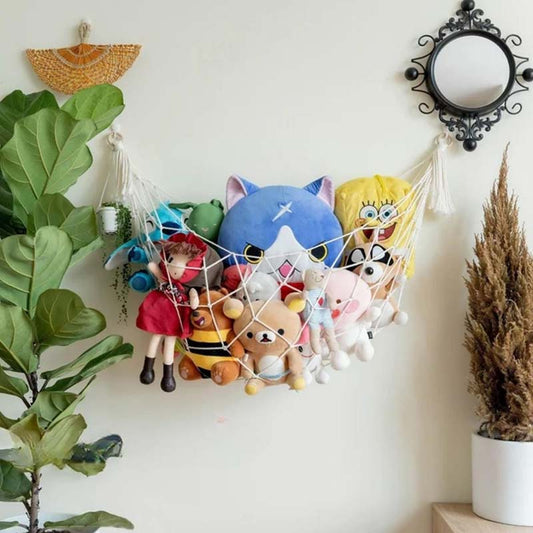 Classic Stuffed Animal Toy Hammock | Hanging Cotton Organizer Storage | Wall Shelf Default Title