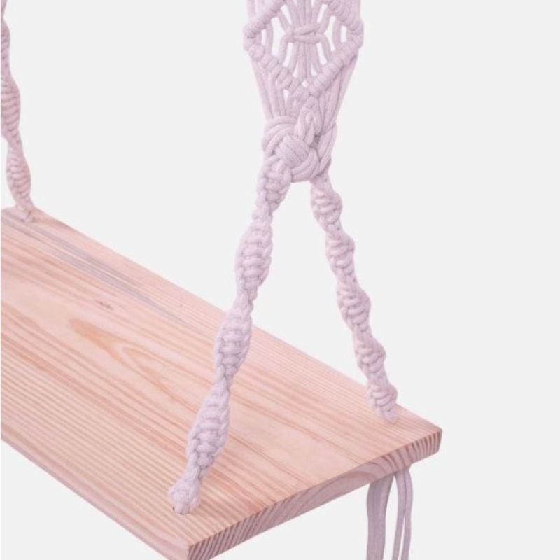 Classy Macrame Wood Swing for Adults & Kids Default Title