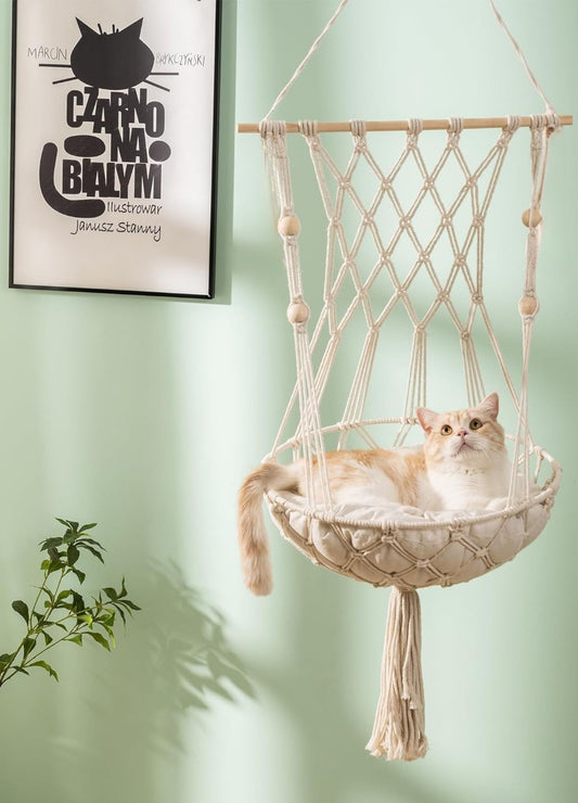 Boho Swing Hanging Cat Hammock For Cat Without Cushion