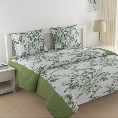 Floral Brown Bedsheet Set with Bag | 160 TC | Set of 4 Default Title
