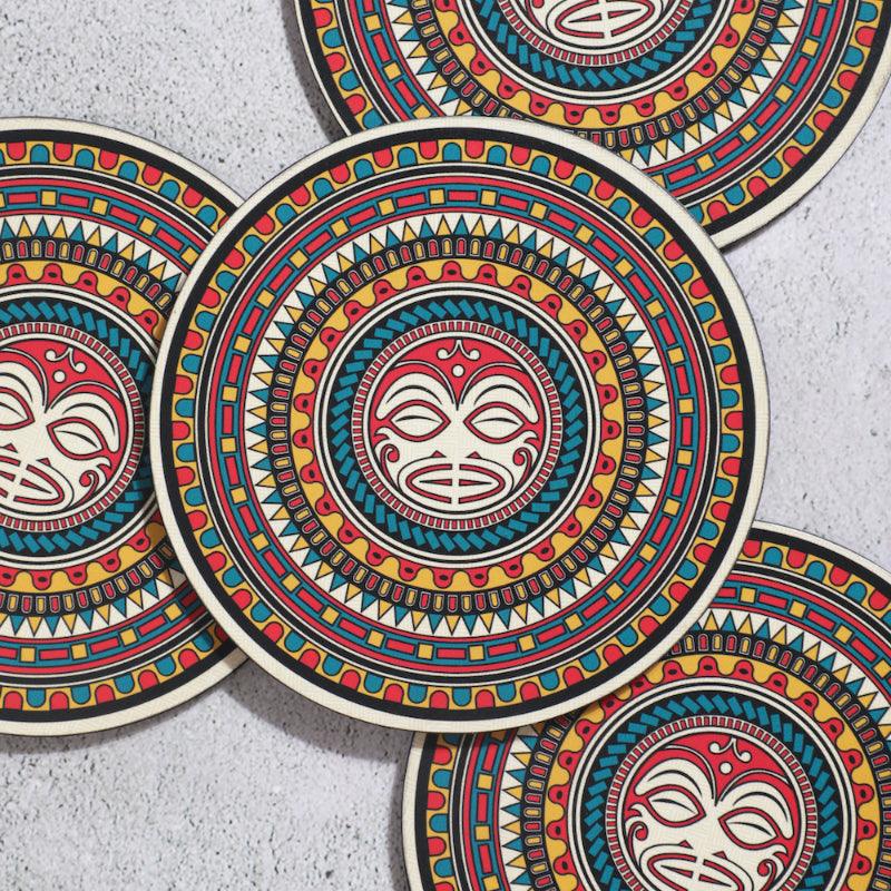 Classic Maori Mandala Coaster | Multiple Designs | Set of 4 | 6 inches
