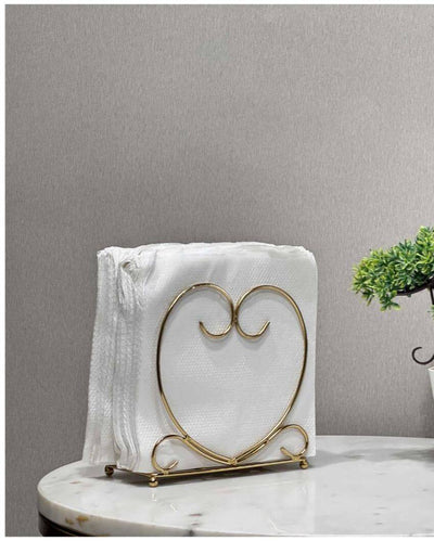 Elegant Heart-Shaped Metal Napkin Holder | Set of 2 | 5 x 3 x 6 inches