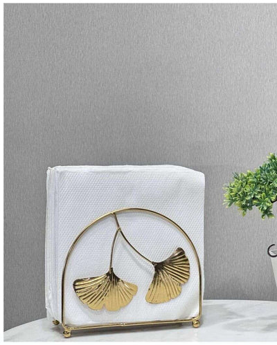 Elegant Leaf Handcrafted Metal Napkin Holder | Set of 2 | 5 x 3 x 6 inches