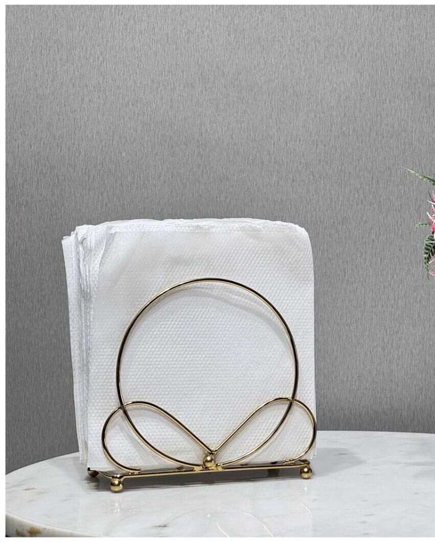 Luxurious Loom Luxe Handcrafted Metal Napkin Holder | Set of 2 | 5 x 3 x 6 inches