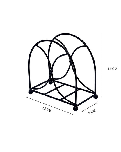 Elegant Pristine Wire Handcrafted Metal Napkin Holder | Set of 2 | 5 x 3 x 6 inches