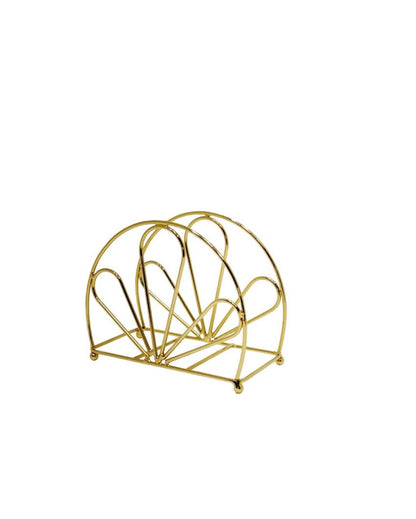 Elegant Wire Flourish Handcrafted Metal Napkin Holder | Set of 2 | 5 x 3 x 6 inches