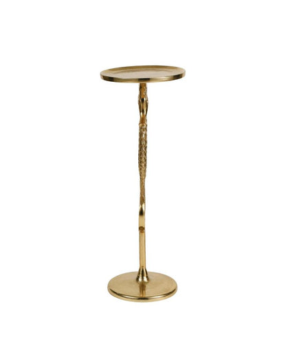 Luxurious Coastal Glam Golden Seahorse Stand Side Table | 8 x 22 inches