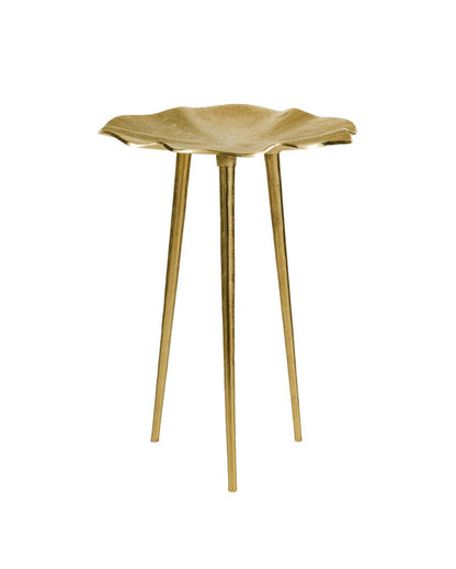 Elegant Canopy Golden Leaf-Inspired Side Table | 15 x 20 inches