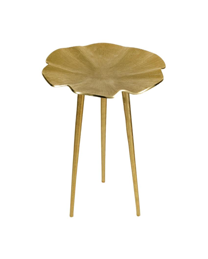 Elegant Canopy Golden Leaf-Inspired Side Table | 15 x 20 inches