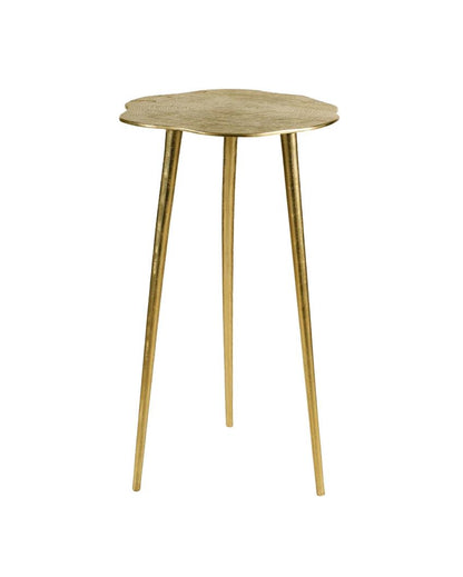 Opulent Timber Golden Log-Inspired Side Table | 12 x 13 x 22 inches