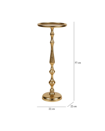 Timeless Classic Curved Golden Side Table | 9 x 22 inches