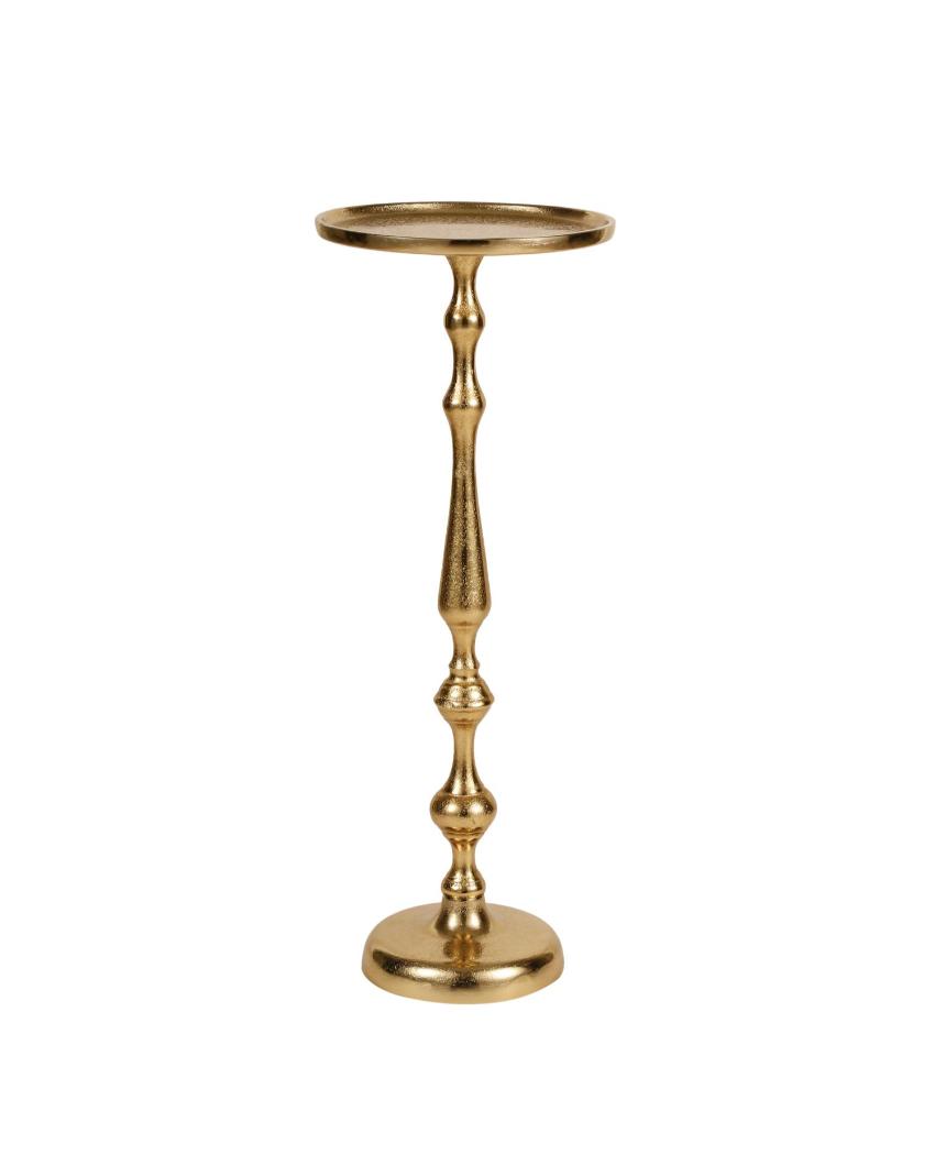 Timeless Classic Curved Golden Side Table | 9 x 22 inches