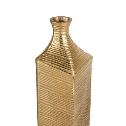 Luxurious Unique Golden Finish Vine Metal Vase without Flower | 6 x 6 x 16 inches