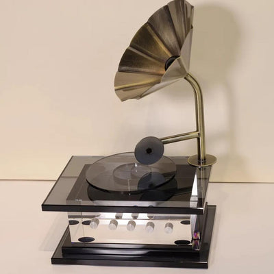 Vintage Inspired Crystalline Gramophone | 8 x 6 x 12 inches