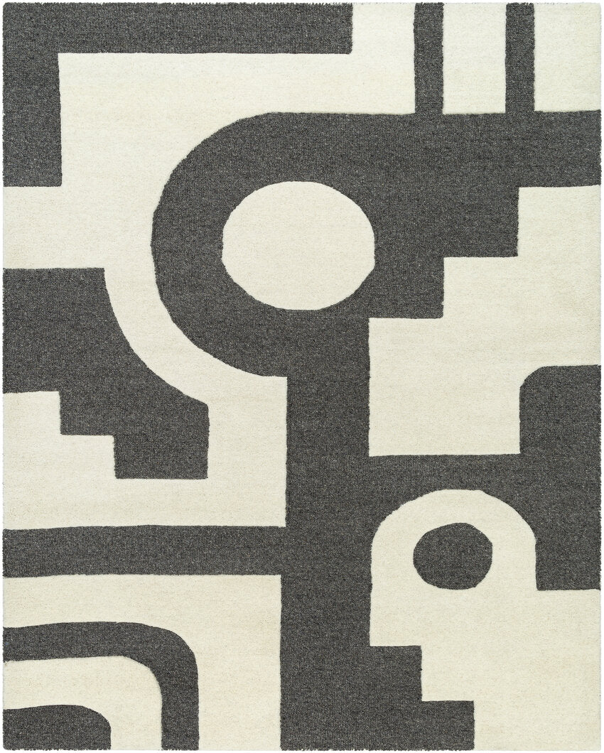 Brook Geometric Design Handtufted Woolen Carpet