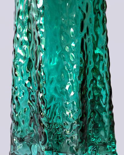 Graceful Green Glass Ethereal Prism Crystal Vase | 5 x 10 inches