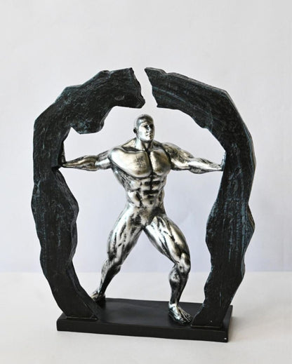 Elite Stretching Bodybuilder Figurine Sculpture | 9 x 4 x 11 inches