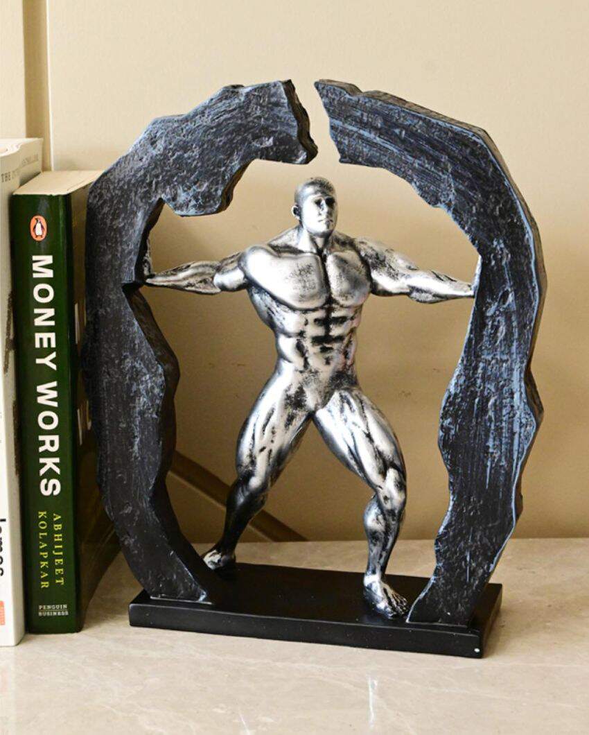 Elite Stretching Bodybuilder Figurine Sculpture | 9 x 4 x 11 inches