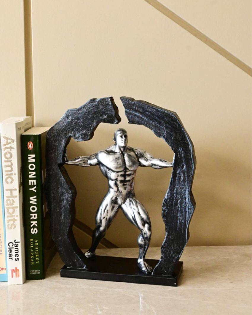 Elite Stretching Bodybuilder Figurine Sculpture | 9 x 4 x 11 inches