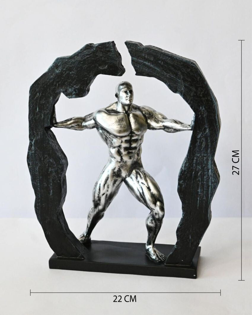 Elite Stretching Bodybuilder Figurine Sculpture | 9 x 4 x 11 inches