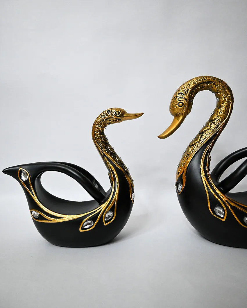 Radiant Multicolor Resin Radiant Swan Pair | Set of 2