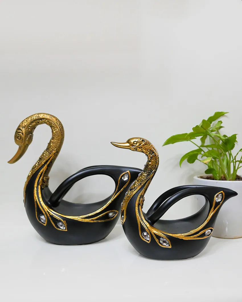 Radiant Multicolor Resin Radiant Swan Pair | Set of 2