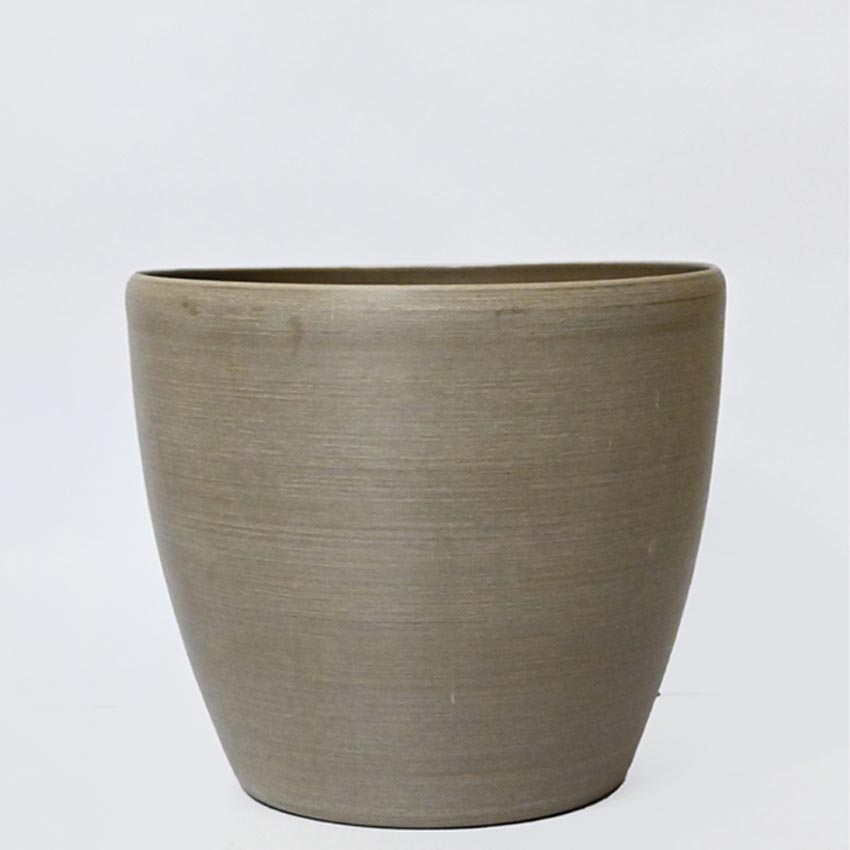 Earth Elegance Matte Brown Minimalist Charm Medium Pot | 7 x 6 inches