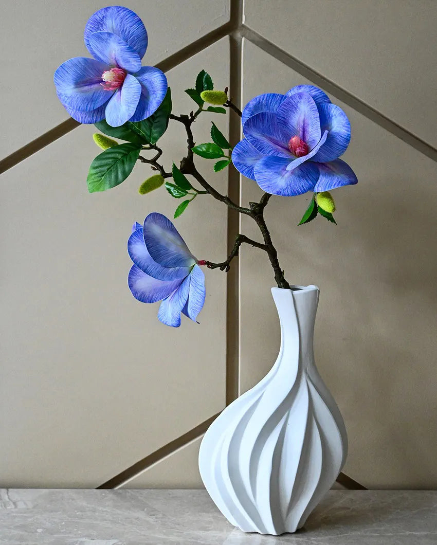 Contemporary White Ceramic Chic Curves Ceramic Vase | 6 x 11 inches