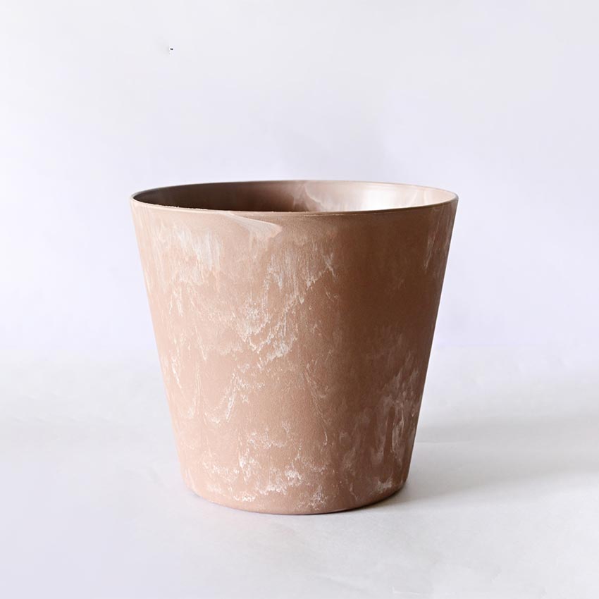 Natural Glow Rose Gold & Yellow Textured Round Pots | 6 x 5 inches