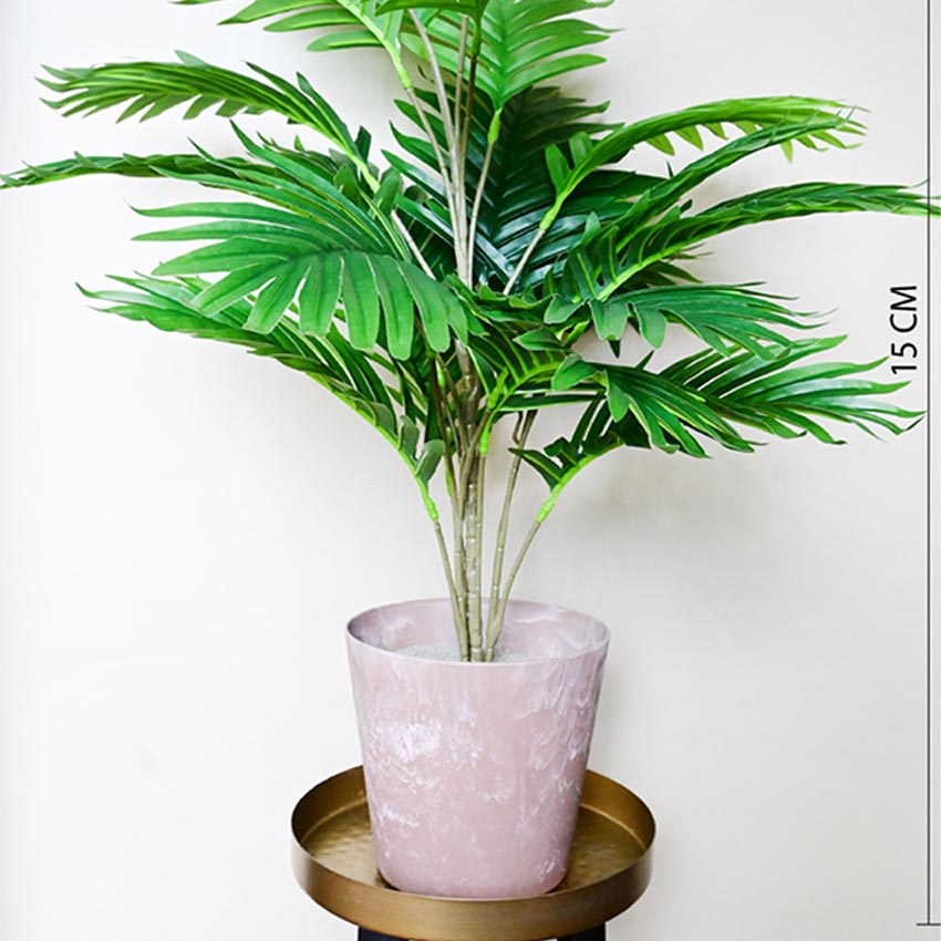 Natural Glow Rose Gold & Yellow Textured Round Pots | 6 x 5 inches