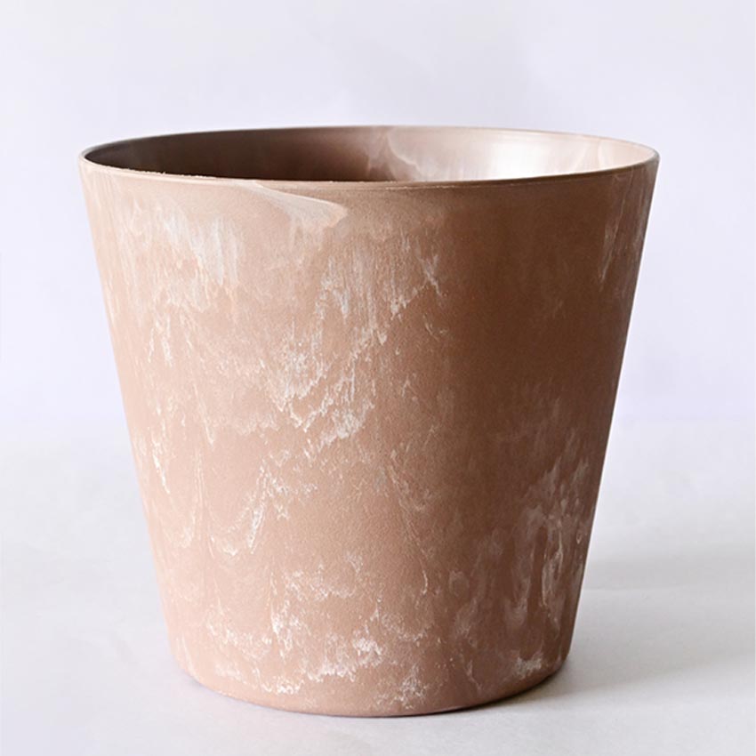 Natural Glow Rose Gold & Yellow Textured Round Pots | 6 x 5 inches