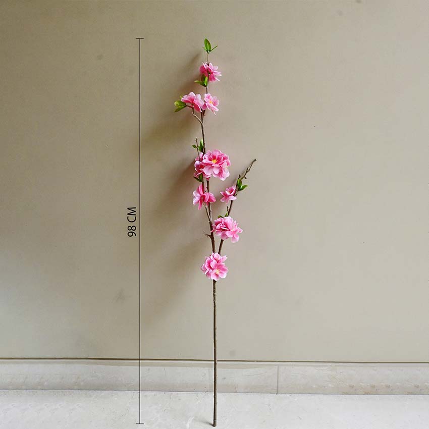 Vibrant Floral Cherry Blossom Stick Without Vase | 39 inches