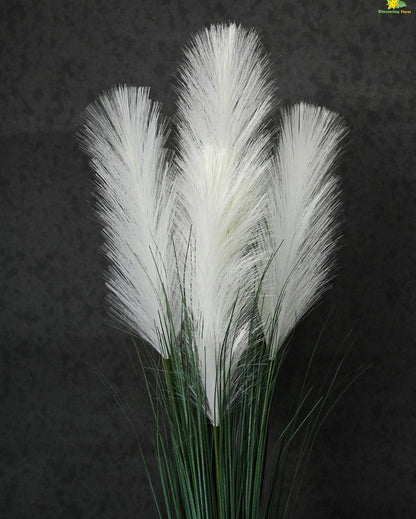 Pampas Grass Big Natural Looking Artificial Polyester Plant with Pot | 3 feet