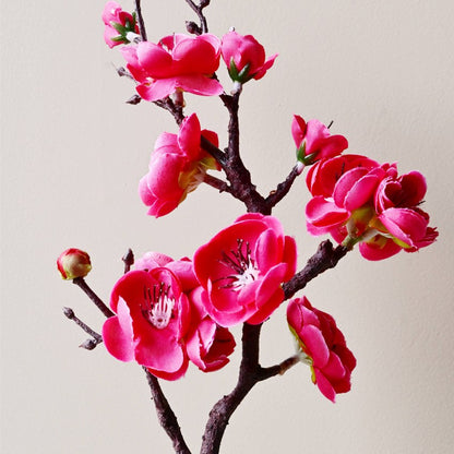 Superior Artificial Plum Blossom Durable Flower Stick Stems Without Vases | Set of 2 | 1.2 Feet