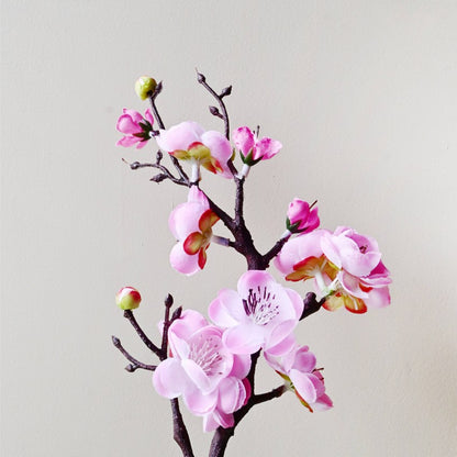 Superior Artificial Plum Blossom Durable Flower Stick Stems Without Vases | Set of 2 | 1.2 Feet