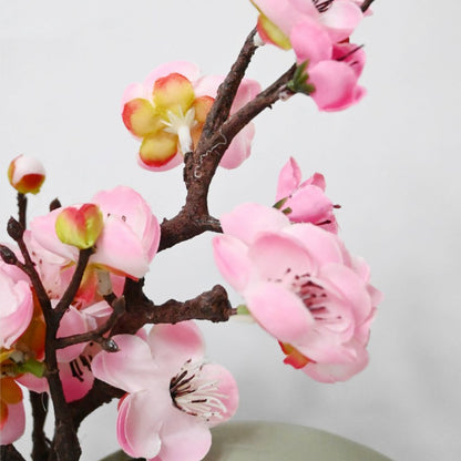 Superior Artificial Plum Blossom Durable Flower Stick Stems Without Vases | Set of 2 | 1.2 Feet